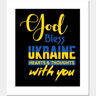 Ukraine Flag, God Bless Ukraine Posters and Art